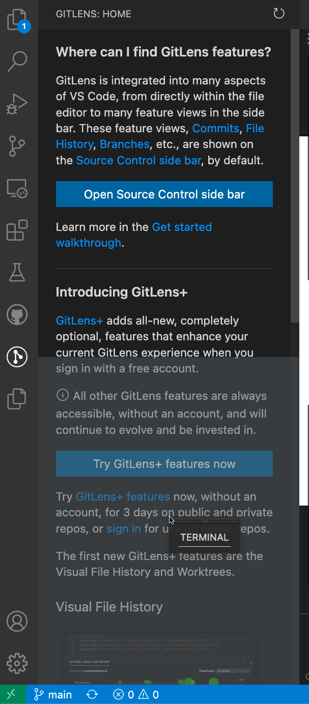 Cannot drag a view into a side bar (or panel) that has only a webview
