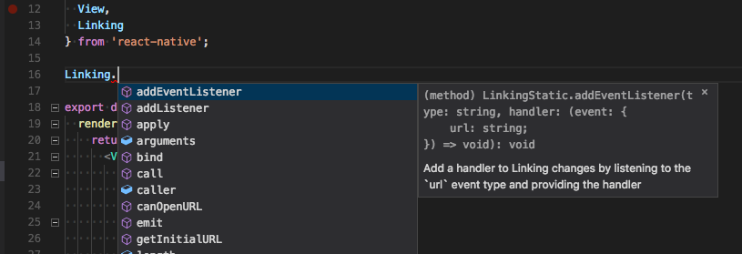 Intellisense not working for react-native · Issue #34342 · microsoft ...