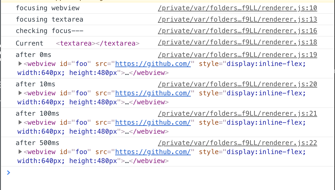 Webview only assume focused after delay · Issue #16953 · electron ...