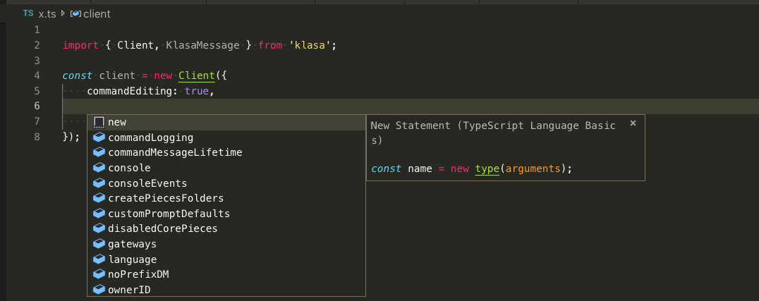 Intellisense stops providing suggestions for further properties from an ...