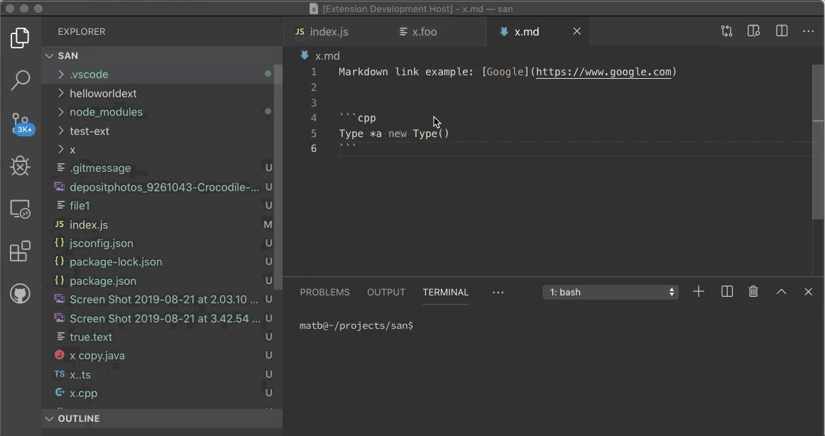 Explorer: running mem-fs on a single folder workspace results in ...