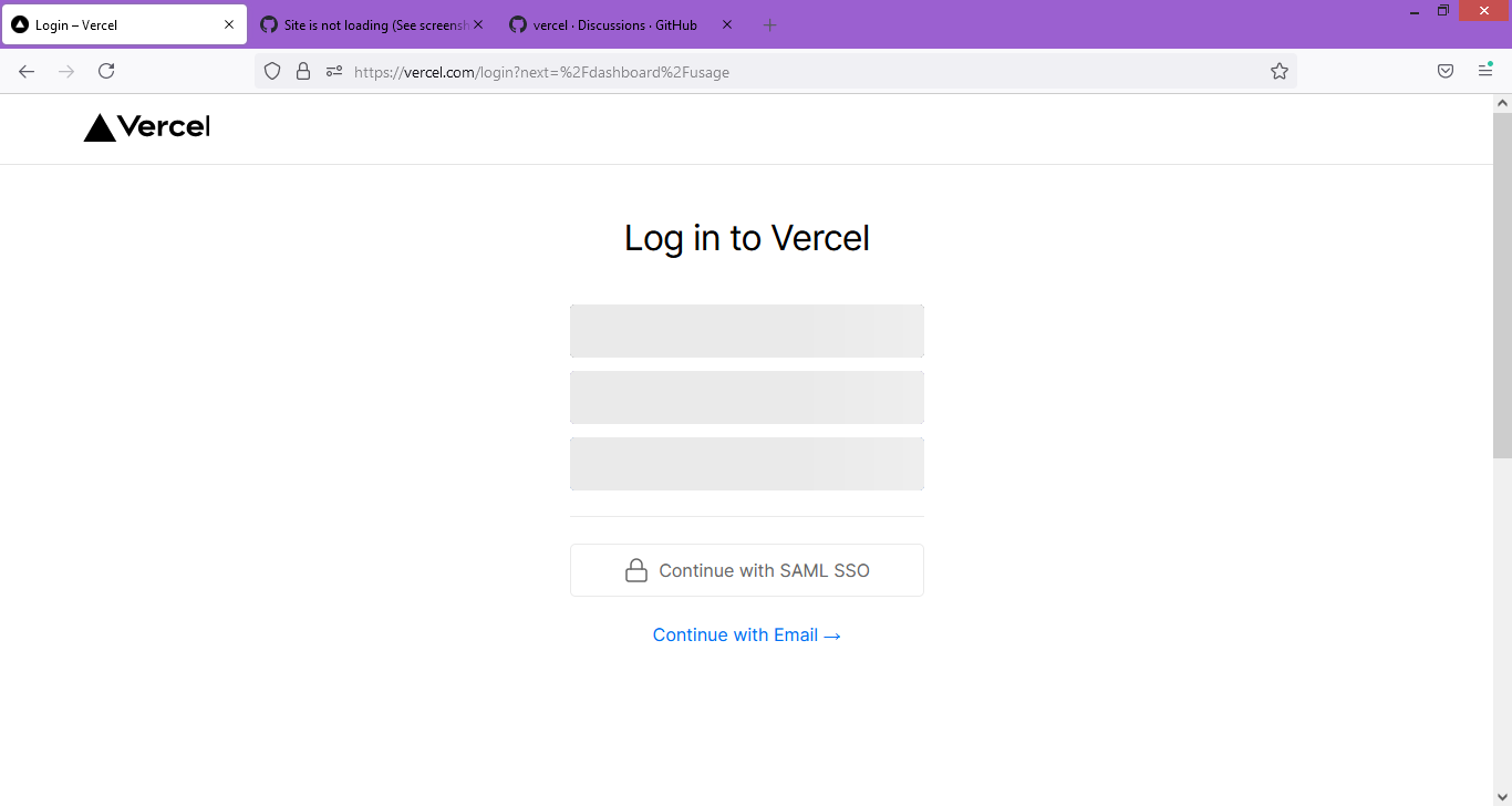 Site is not loading (See screenshsots) · vercel community · Discussion ...