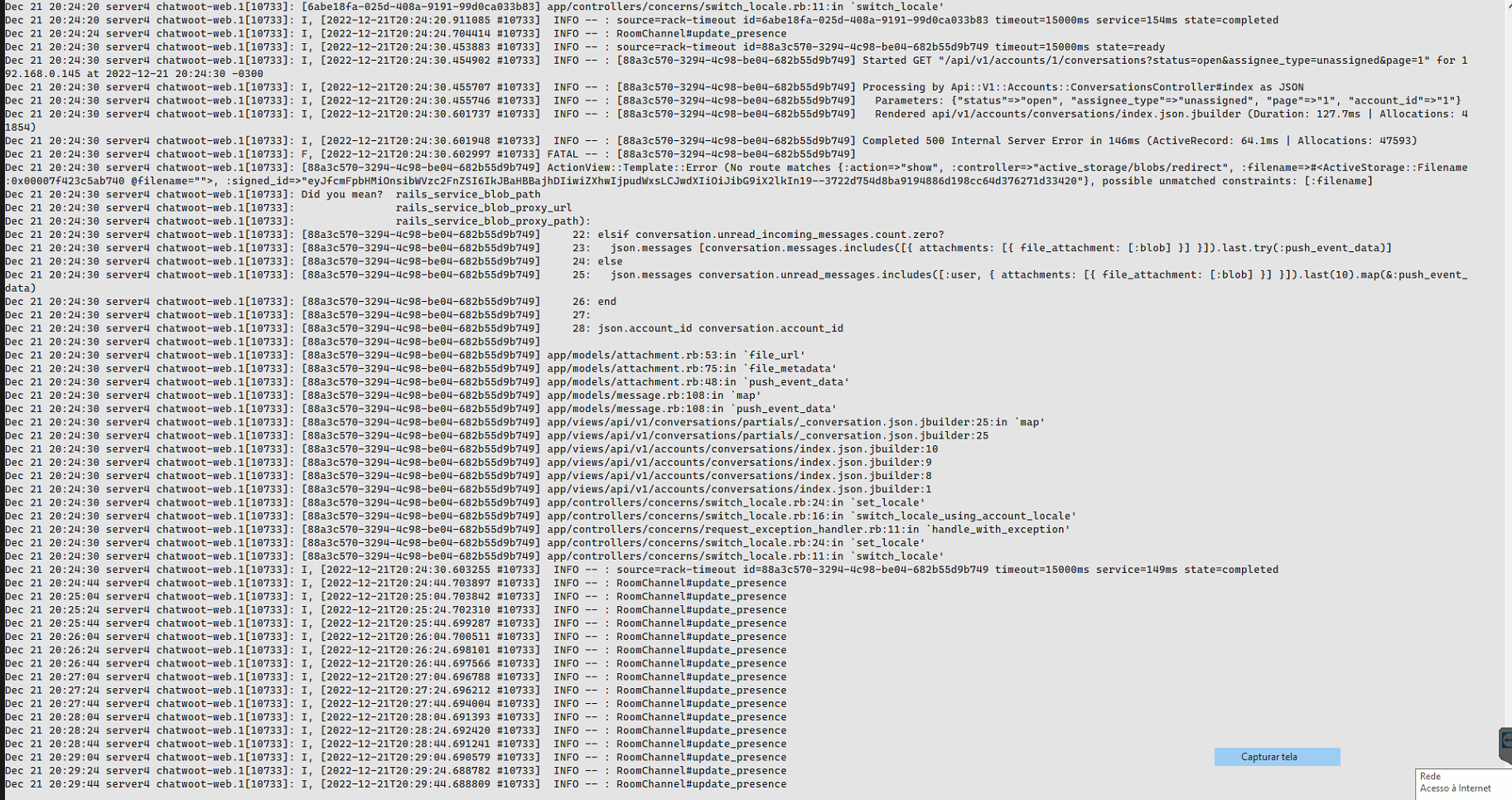 /api/v1/accounts/1/conversations?status=open&assignee_type=unassigned&page=1 500 (Internal