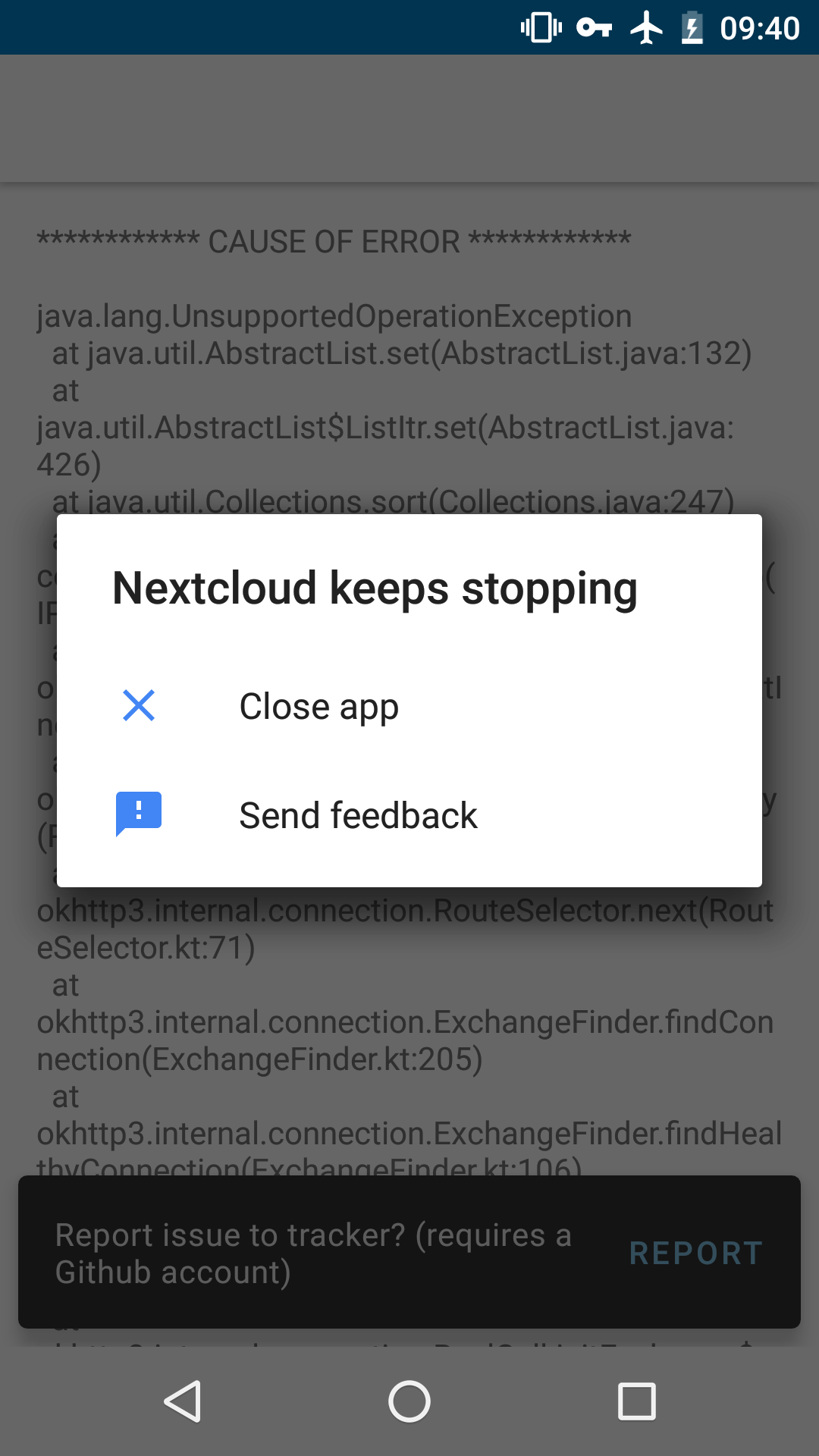 [3.16.0 rc2] failure to upload files makes phone unusable · Issue #8269 ...