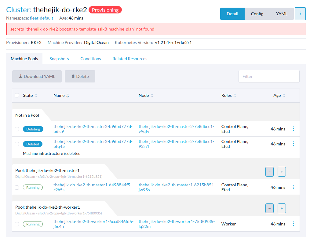 Failed to communicate with API server when etcd role node is removed ...