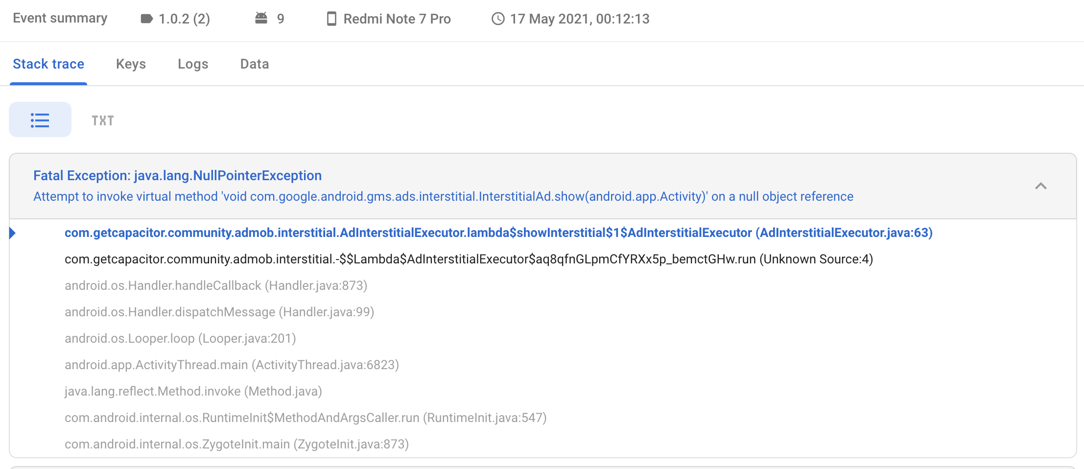 Android app crashing for @capacitor-community/admob@next · Issue #102 ...
