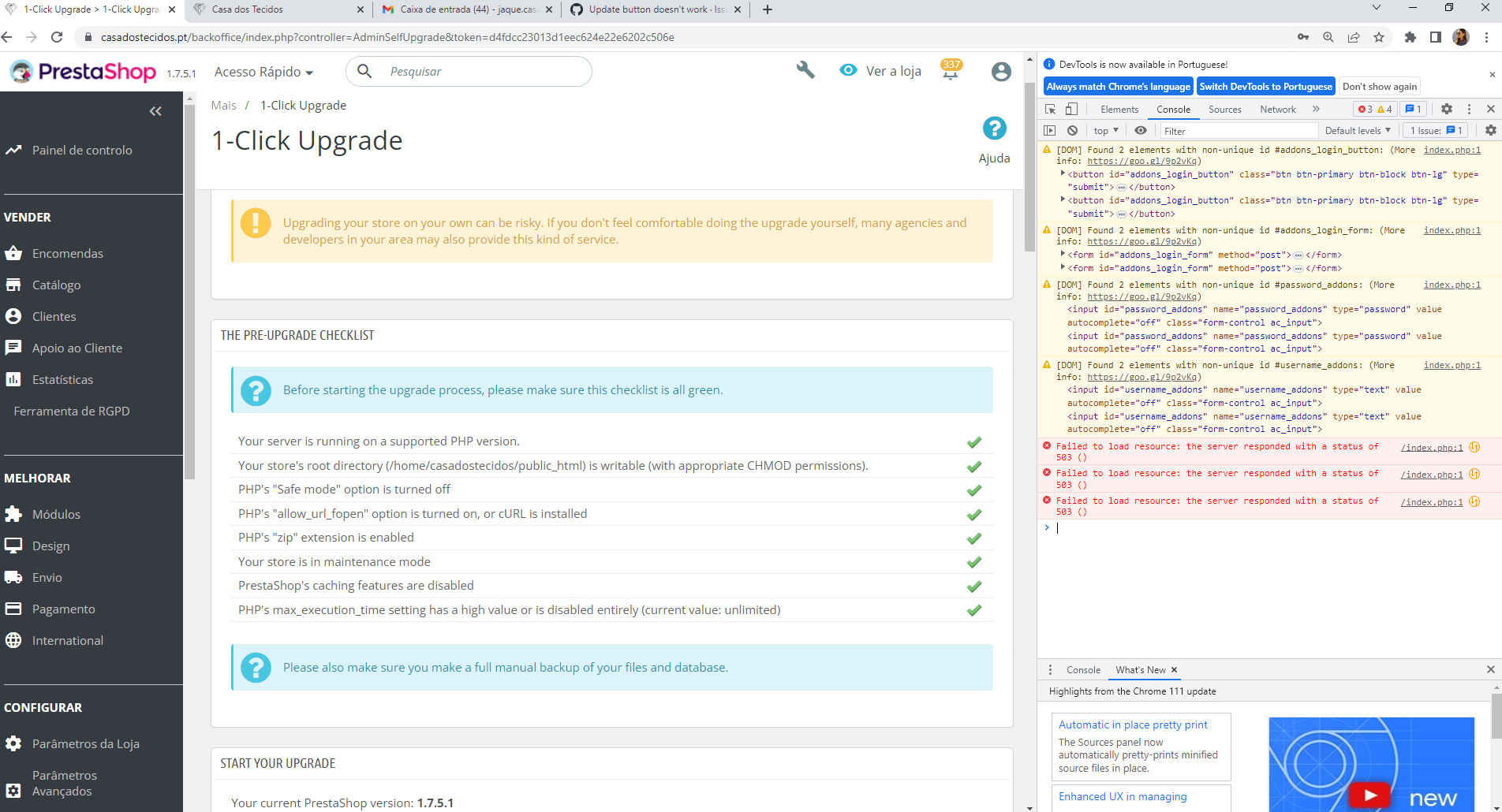 Update button doesn't work · Issue #31843 · PrestaShop/PrestaShop · GitHub