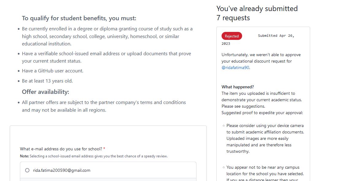 Github Student Pack Activation · community · Discussion #53384 · GitHub