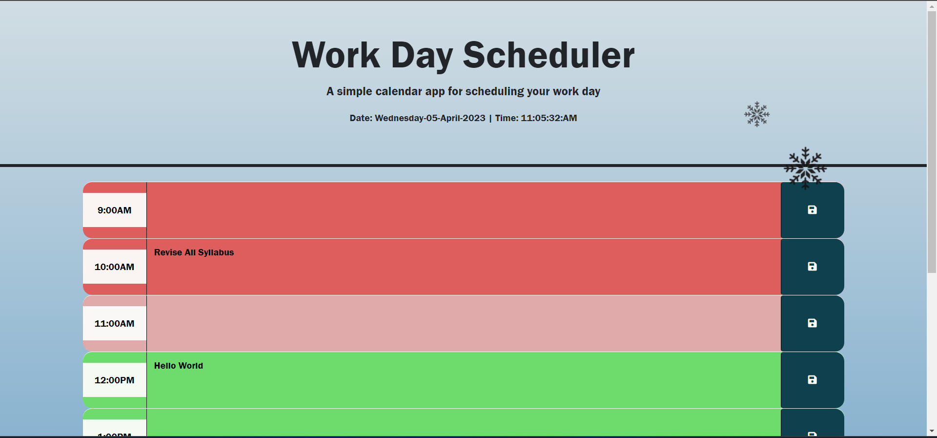 GitHub - Amritpal-Kaur0/WorkDaySchedular
