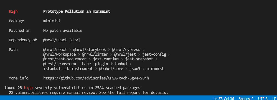 Security issues in dev packages · Issue #9455 · nrwl/nx · GitHub