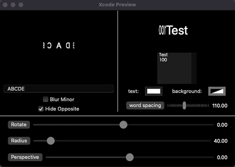 Spheric Text Demo
