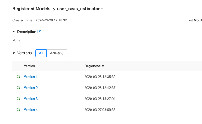 [FR] More info about the registered model versions (description, last ...