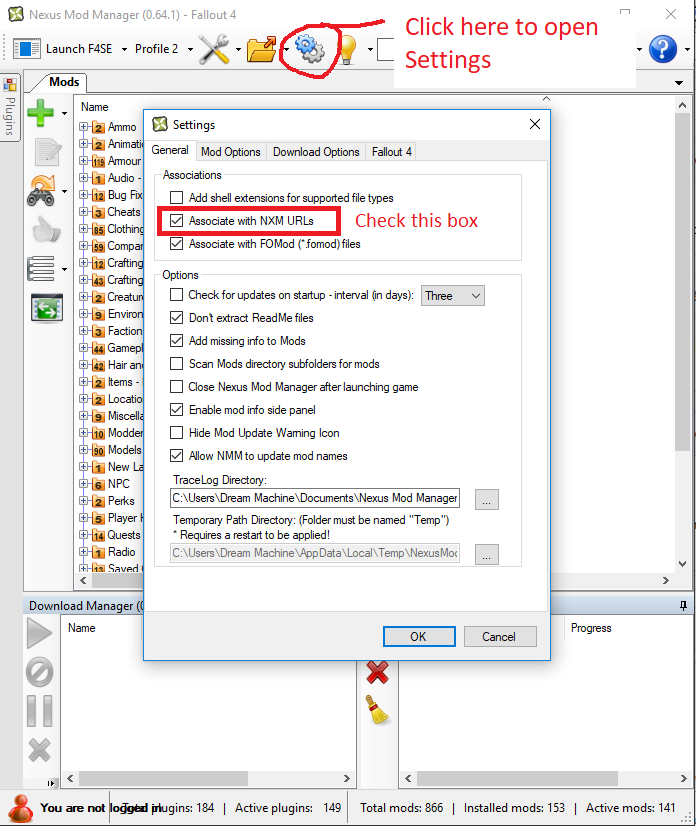 how to use nexus mod manager with fallout 4