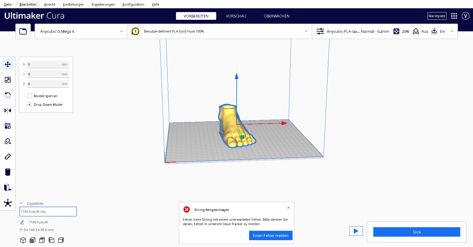 Slicing Crash · Issue #14994 · Ultimaker/Cura · GitHub