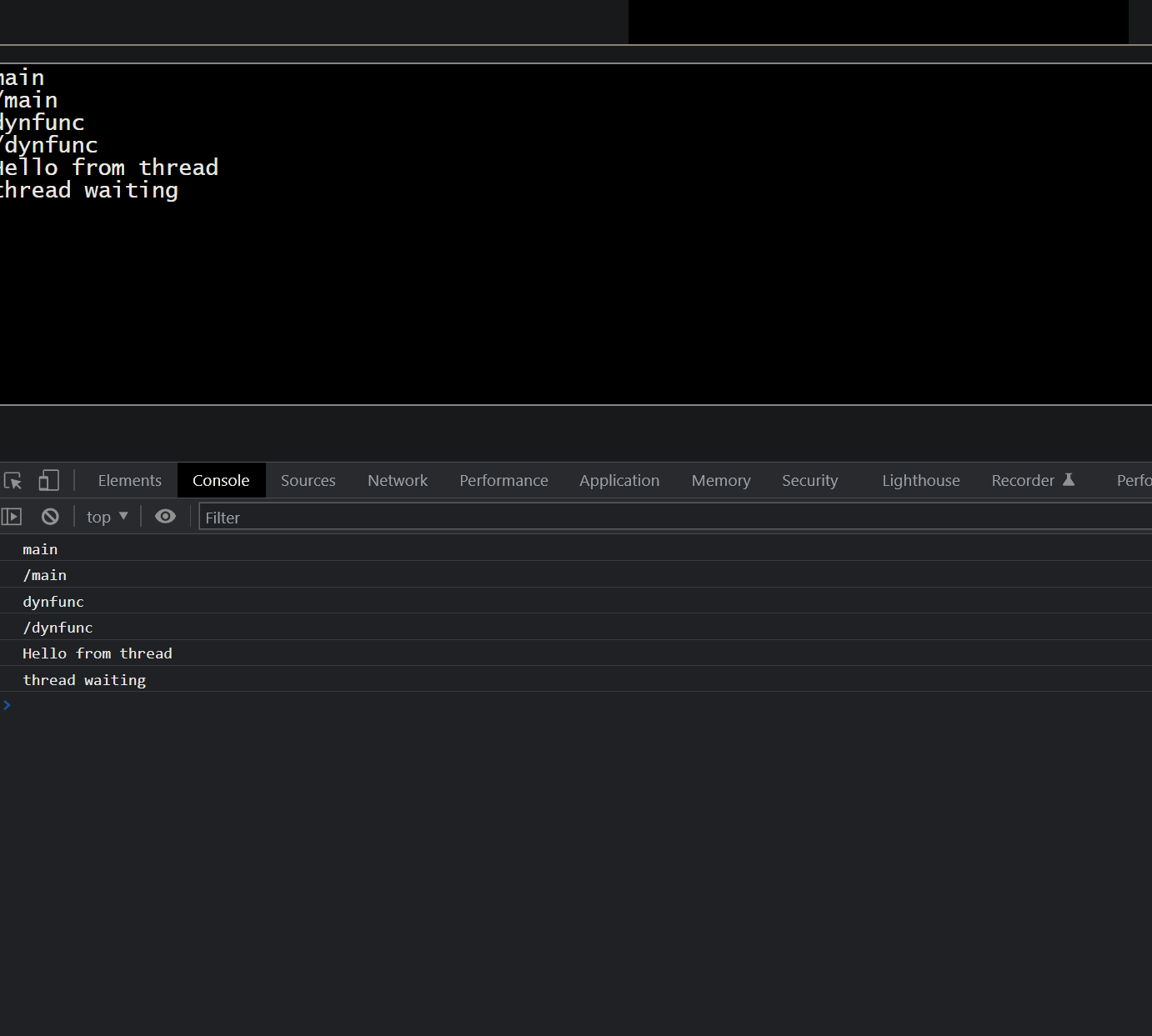 Threads with dynamic linking produce unexpected memory out of bounds