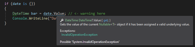 New not null syntax "is {}" vs "!= null" for structs · Issue #40957 ...