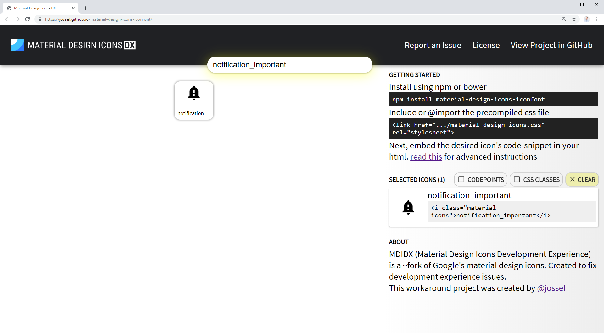 Alert notification_important icon is missing · Issue #933 · google ...