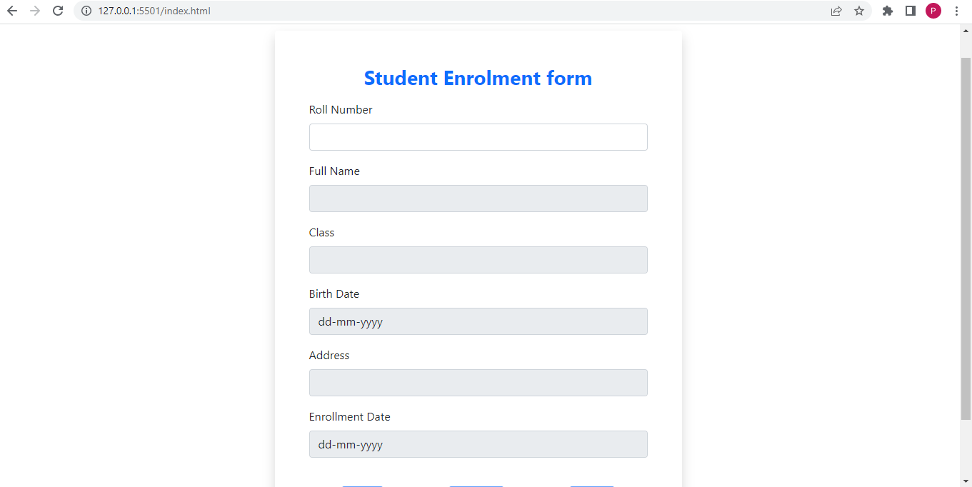 GitHub - Pavankumar1606/Student-Enrollment-Form-using-JPDB