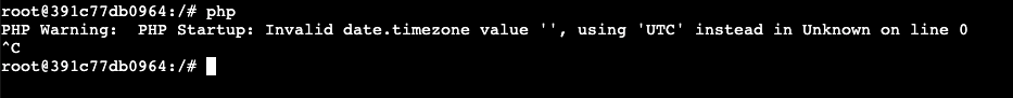 php invalid date.timezone value