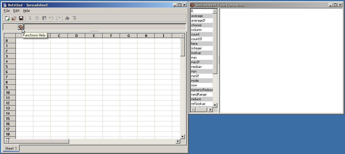 Spreadsheet Opening Spreadsheet Functions Help while it is already