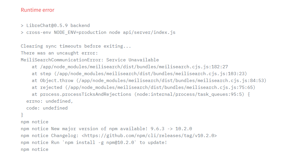  bug runtime error issue 1065 danny avila librechat github