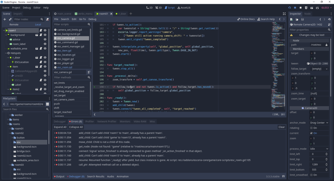 Crashes in rooms 9 and 13 · Issue #37 · godot-escoria/escoria-issues ...
