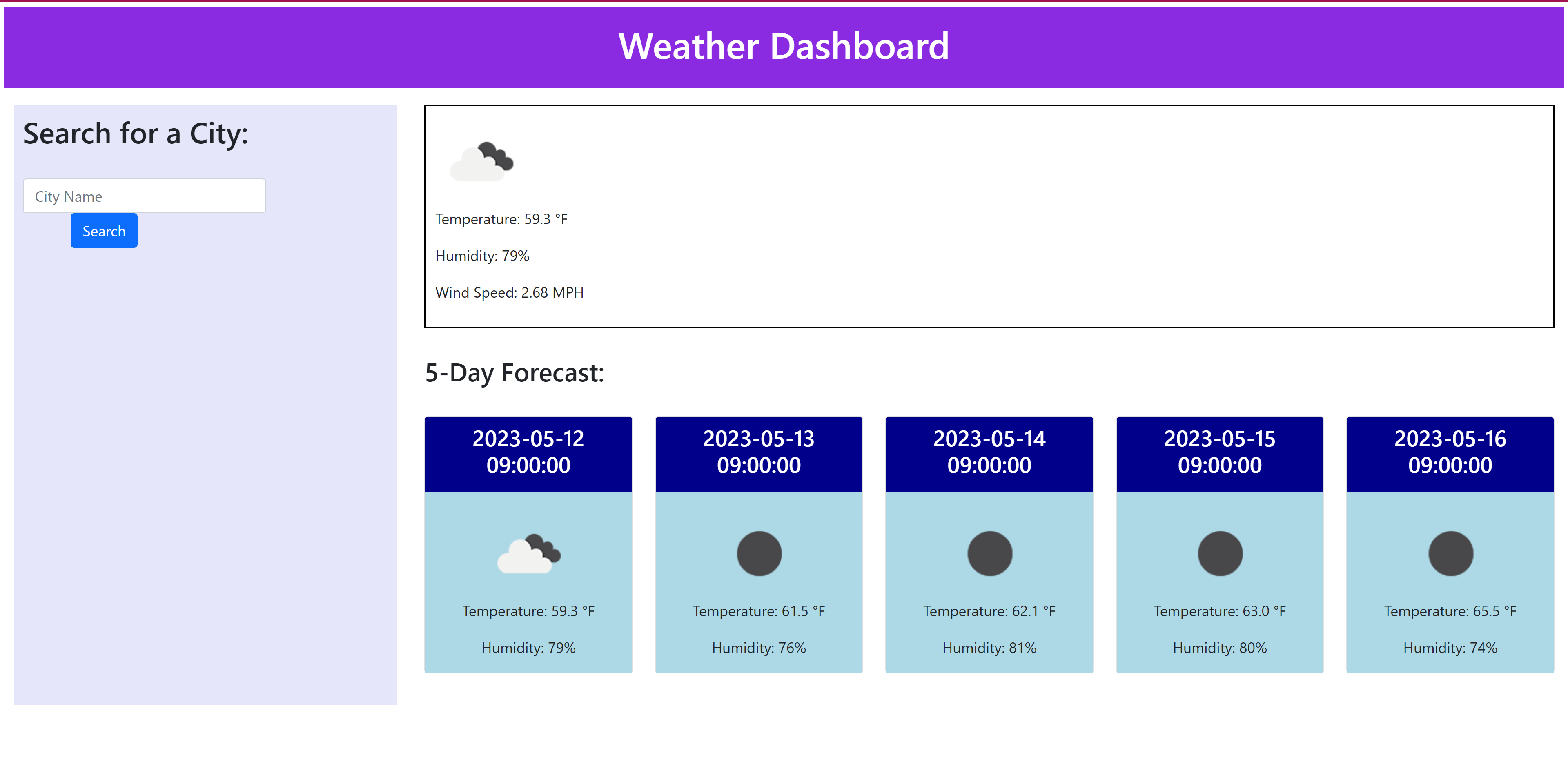 GitHub - rayr482/weather-dashboard