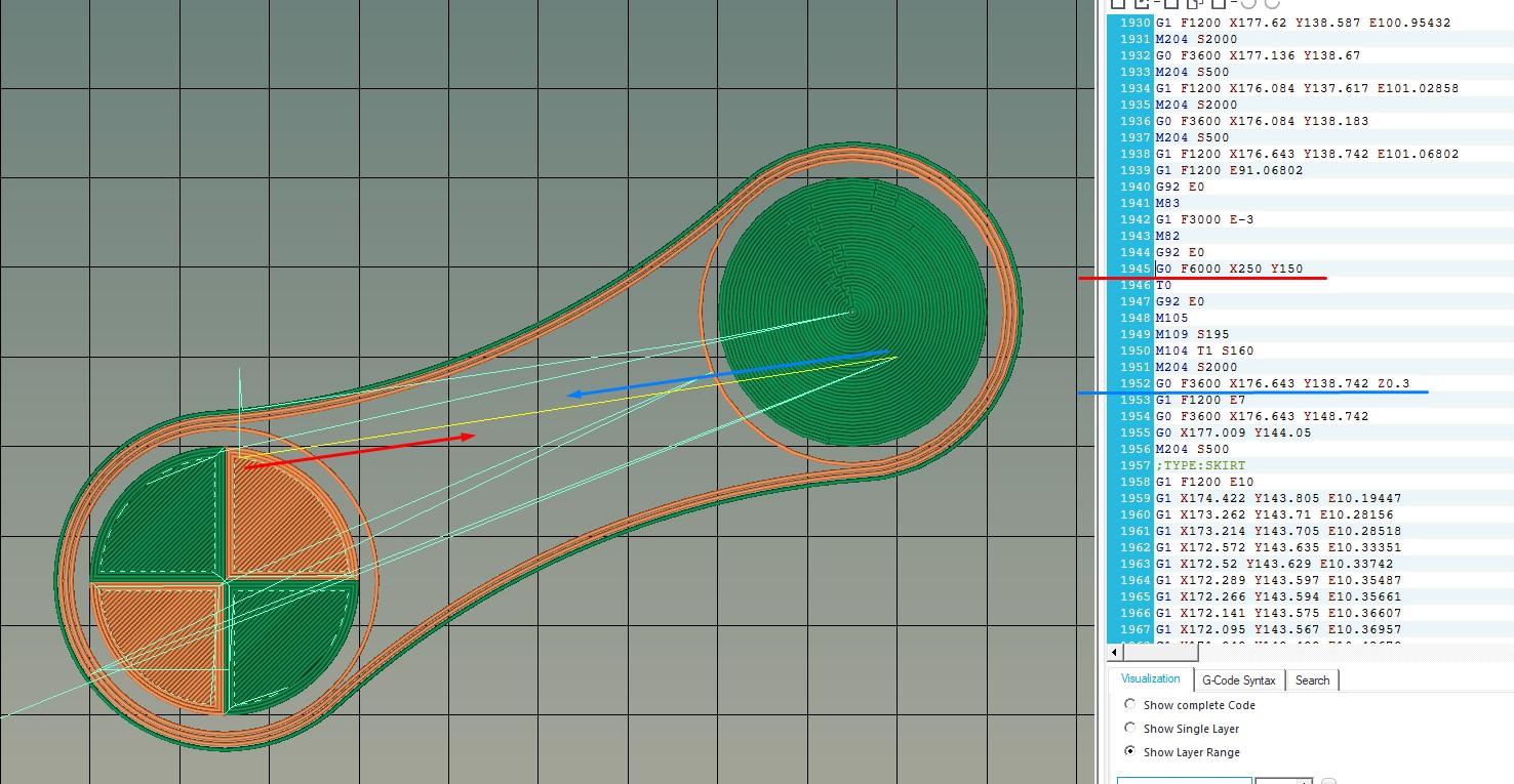 Dual Extrusion Move extruder to safe position · Issue 3451