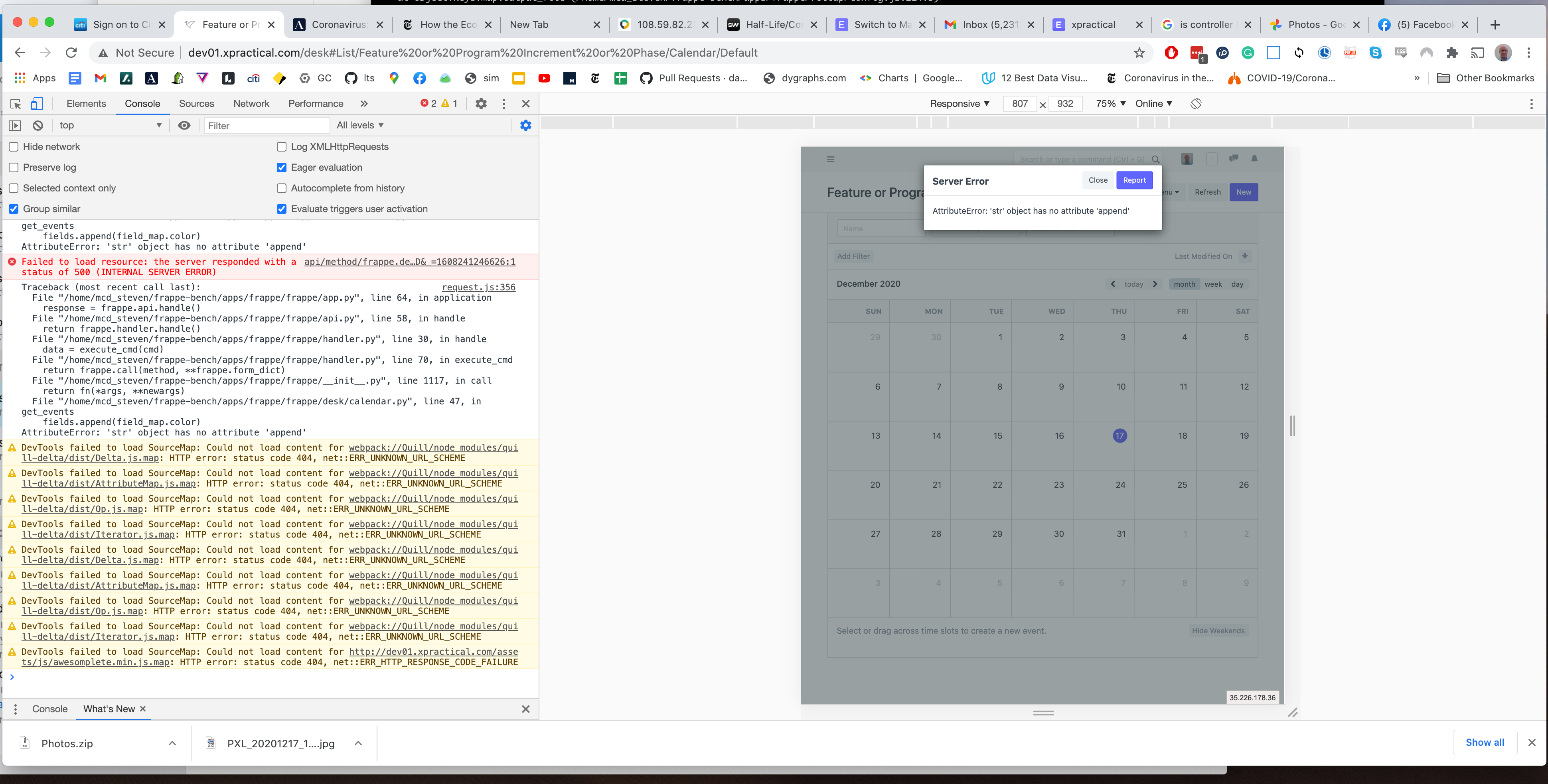 Calendar issue in dev not in prod · Issue #12096 · frappe/frappe · GitHub