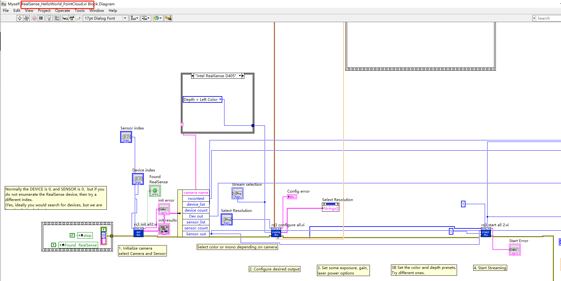 Labview Typecast Example Labview-D405 · Issue #11617 · realsenseai/librealsense · GitHub