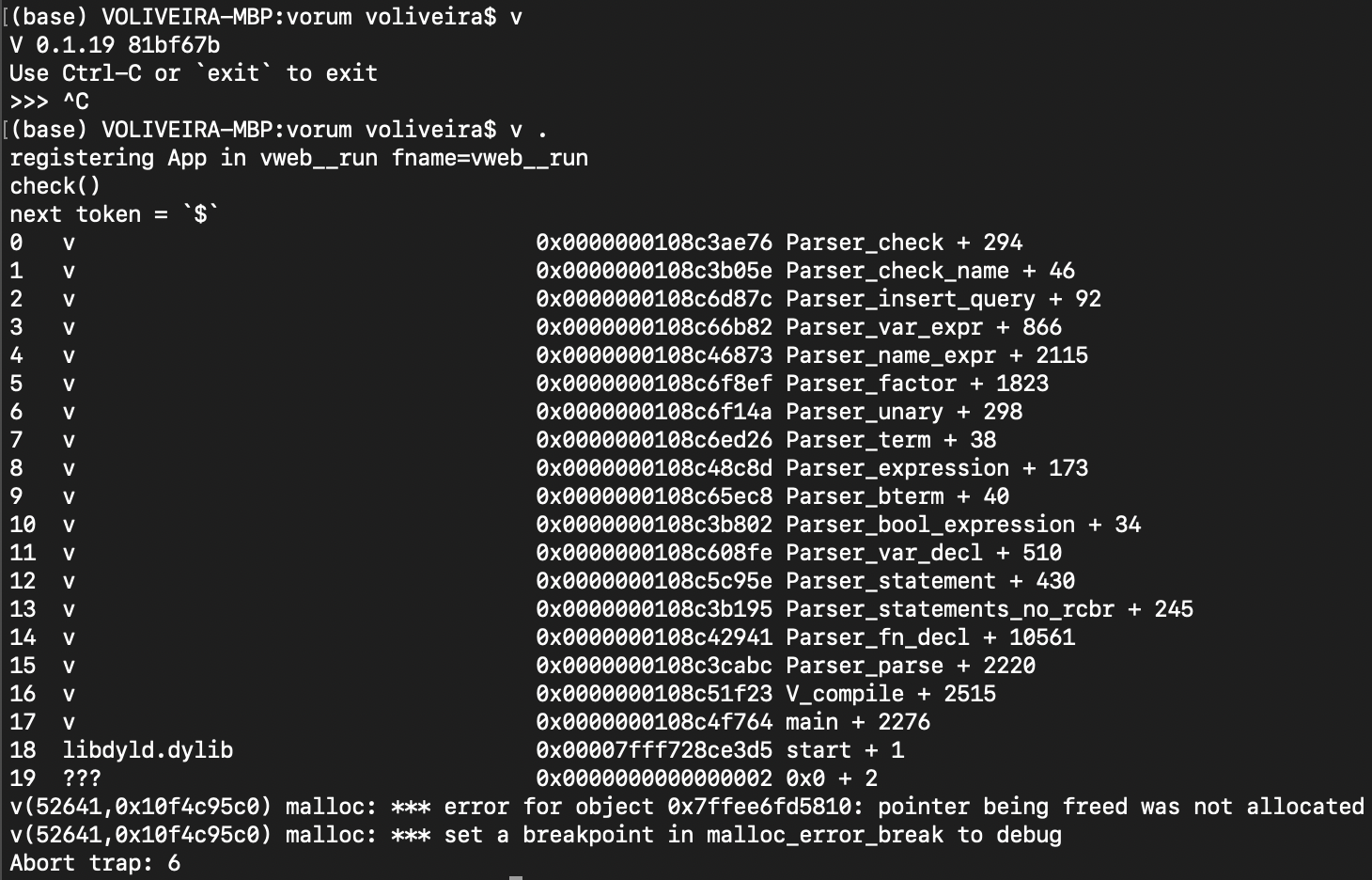 Cannot build vorum with the latest v (git master) · Issue #9 · vlang ...