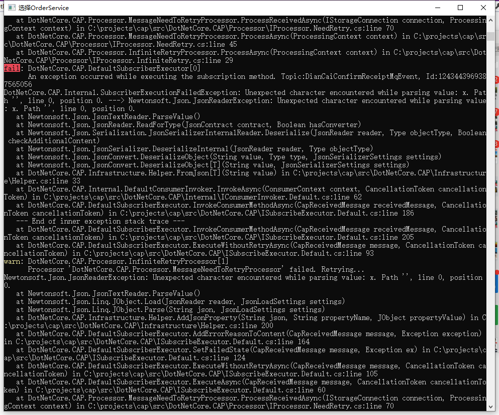 when the message is not json,cap will always retry. never stop · Issue ...