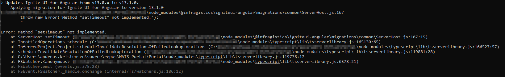Upgrade from 12 to 13 · Issue #11528 · IgniteUI/igniteui-angular · GitHub