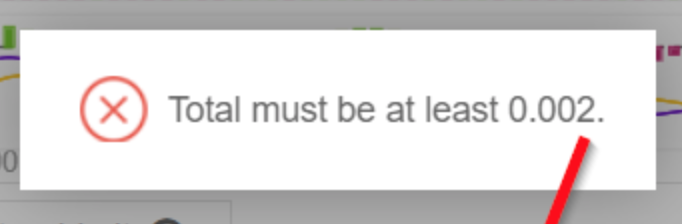 total value must be at least 10 binance