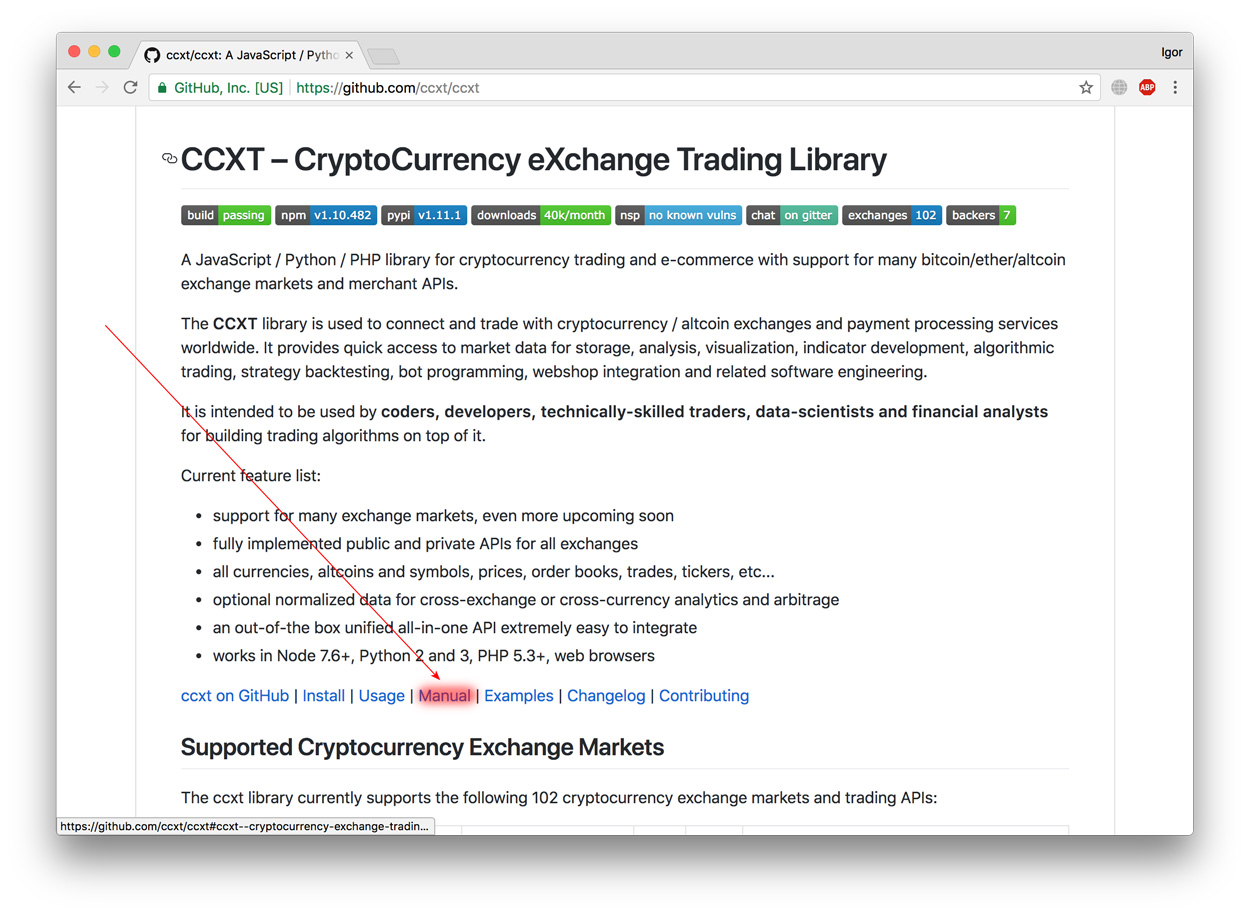 Cross exchange Documentation · Issue #2116 · ccxt/ccxt · GitHub