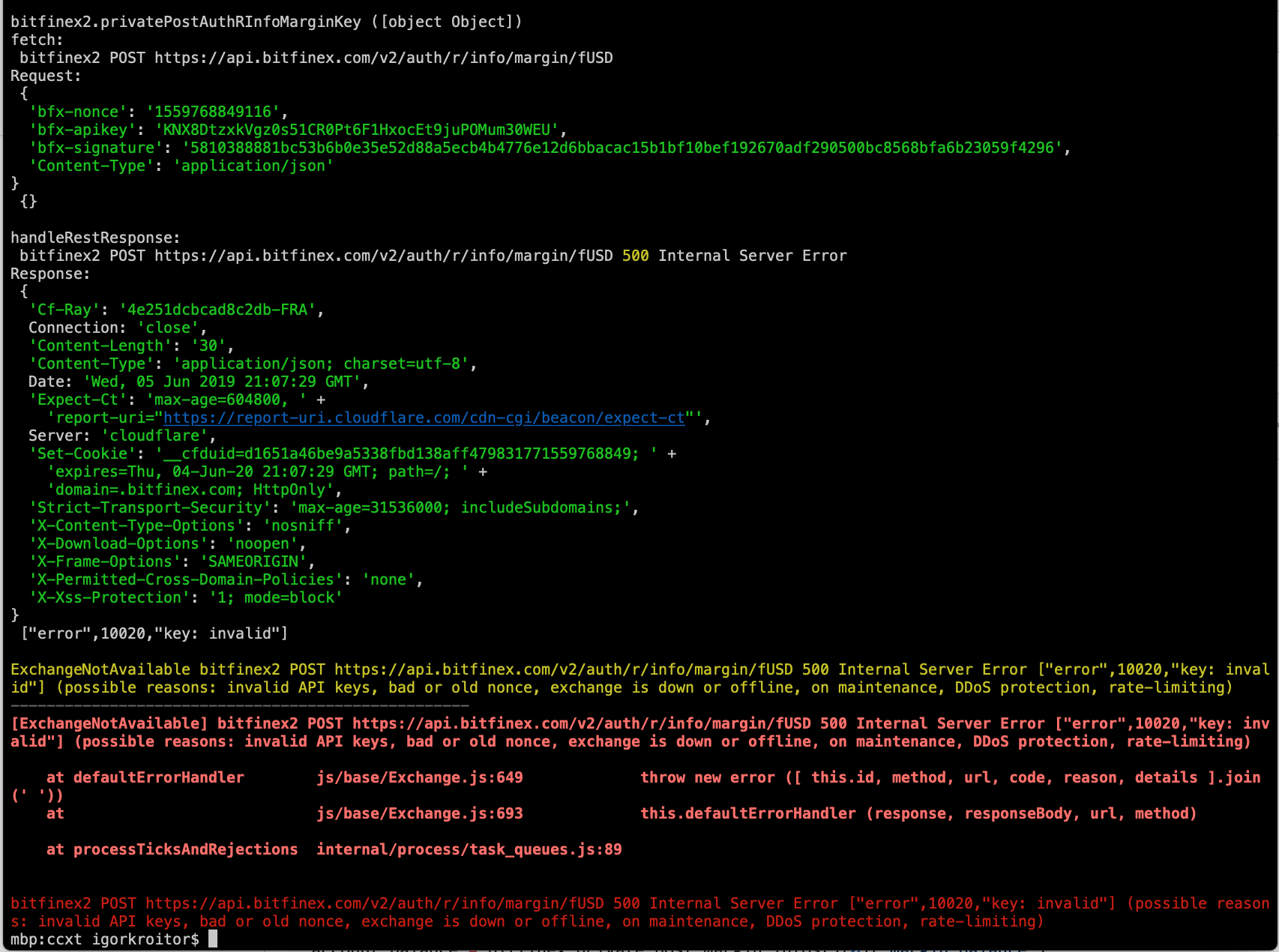 Bitfinex margin info errors on both bitfinex.py and bitfinex2.py · Issue  #5247 · ccxt/ccxt