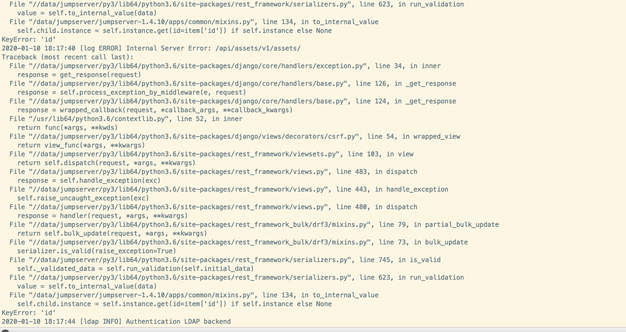 v1.4.10版本使用API添加资产报错 · Issue #3623 · jumpserver/jumpserver · GitHub