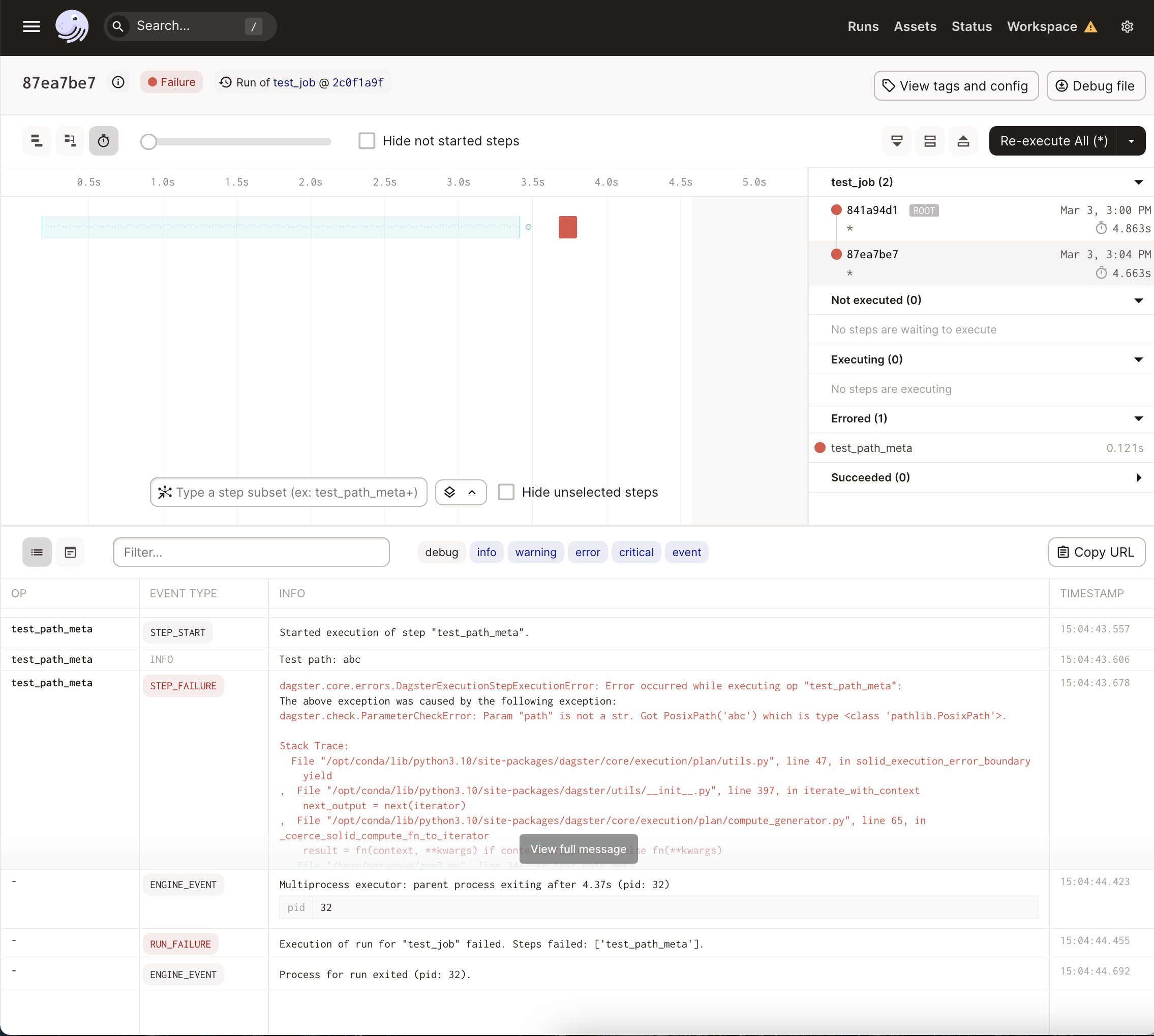 MetadataValue.path throws exception when passed pathlib.Path · Issue #6916  · dagster-io/dagster · GitHub