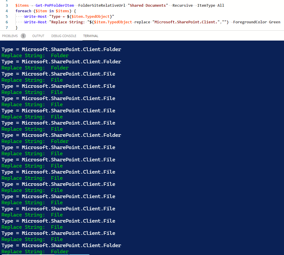 [BUG] GetPnPFolderItem not allowing "Type" to be returned · Issue 1490 · pnp/powershell · GitHub