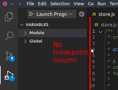 Debugger breakpoint column missing · Issue #128612 · microsoft/vscode ...