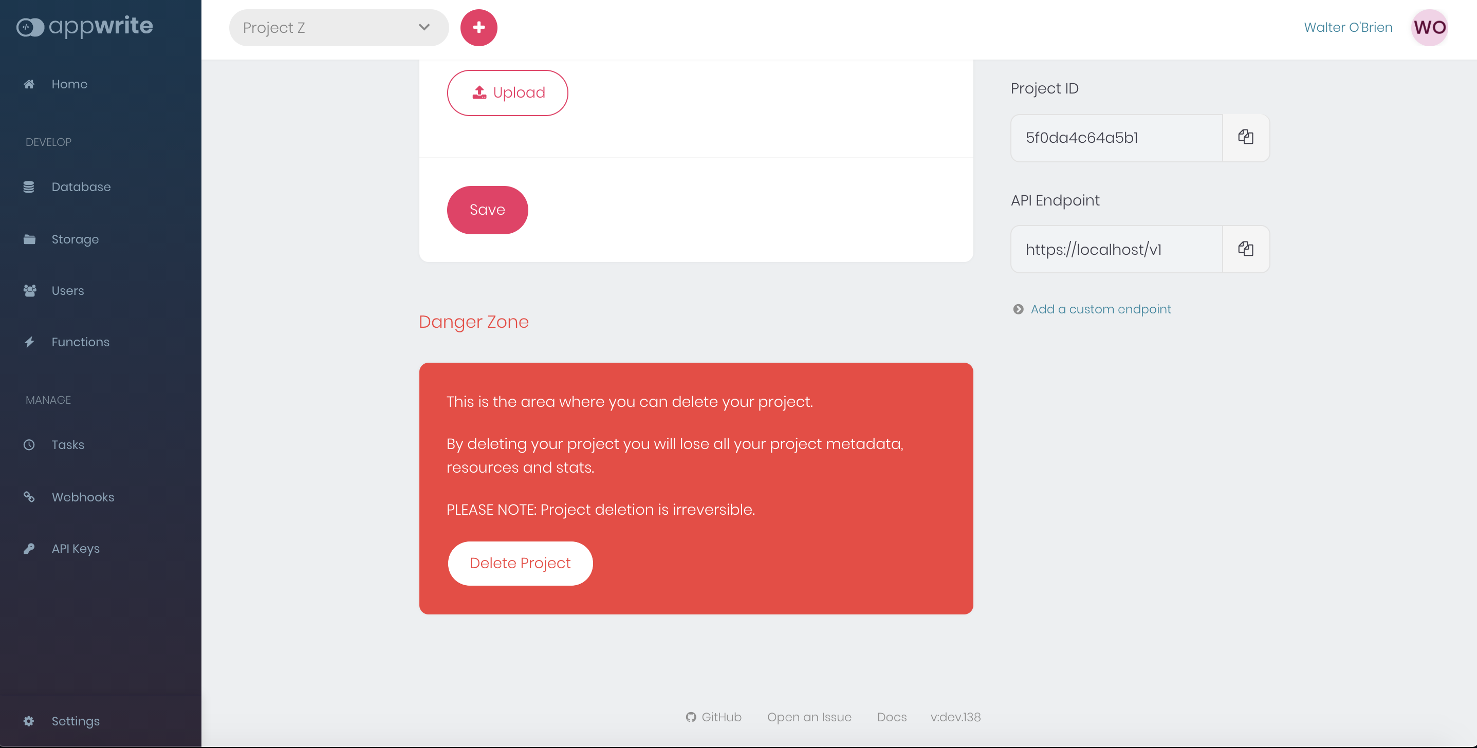 [Feature Request] Delete user option in console · Issue 538 · appwrite