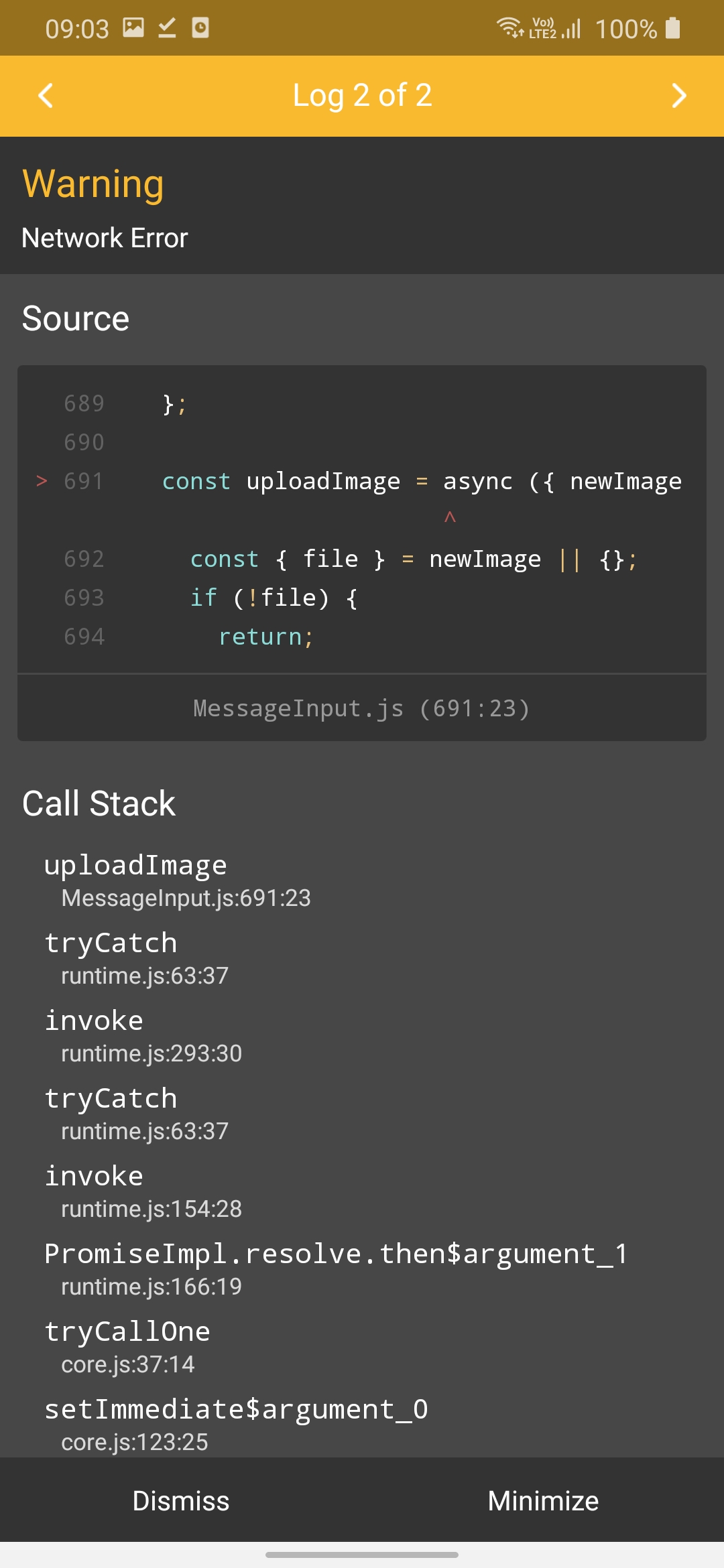 Version 1.3.2: Uploading image throws Network error on Android · Issue ...