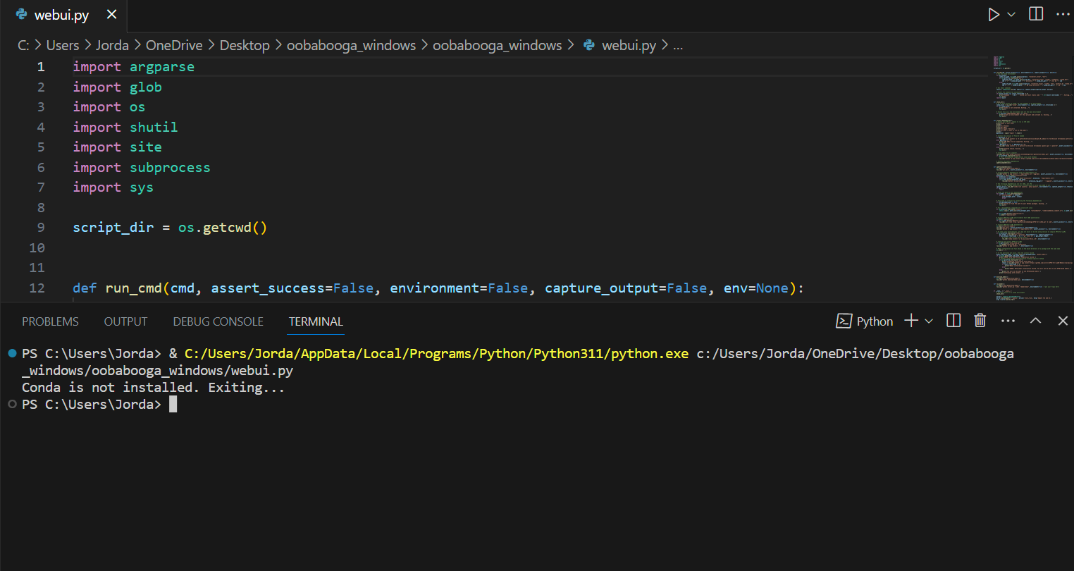  Conda Is Not Installed Issue 58 Oobabooga one click installers