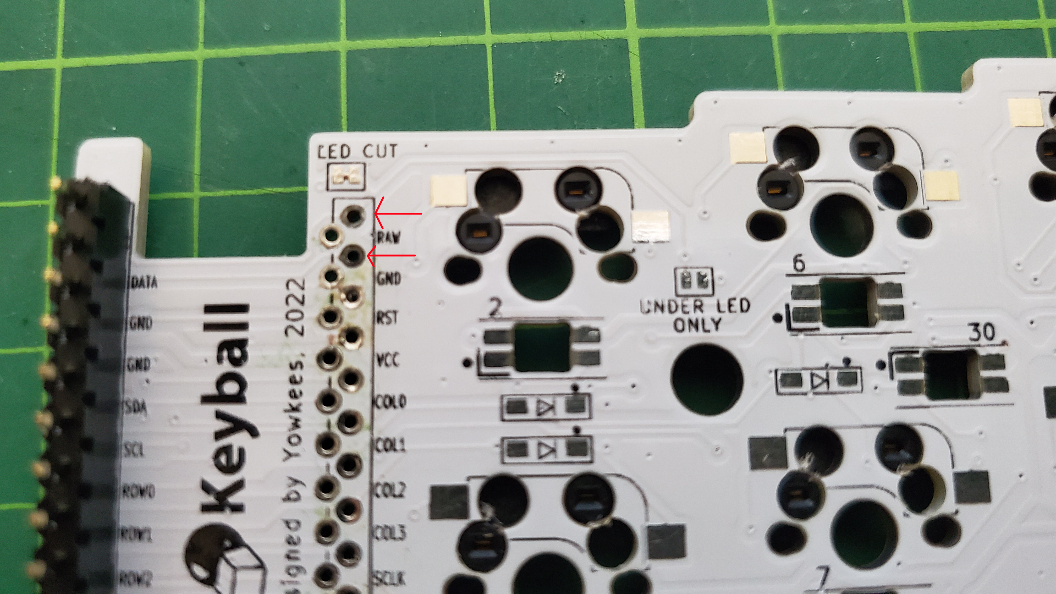 Keyball61] 表側のランドが剥離してしまいました · Yowkees keyball