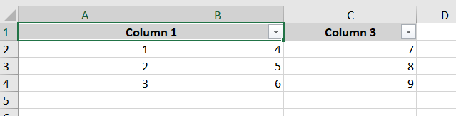 button in merged cell hidden