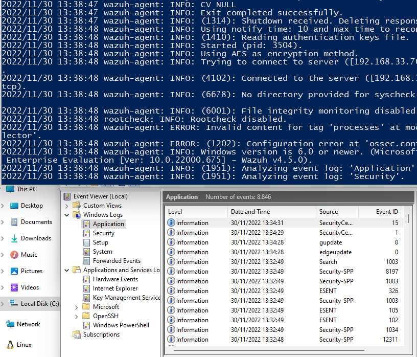 Windows agent does not stop correctly after applying invalid