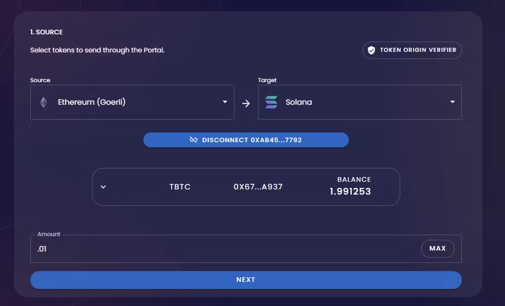 [UI Rec] Separate Step 1 Source and Step 2 Target · Issue 244 · XLabs/portalbridgeui · GitHub