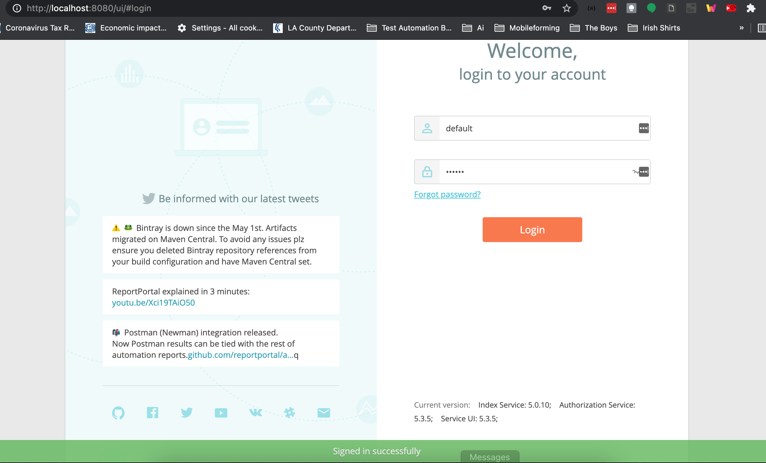[v5] cannot log in to fresh reportportal installation · Issue #1403 ...