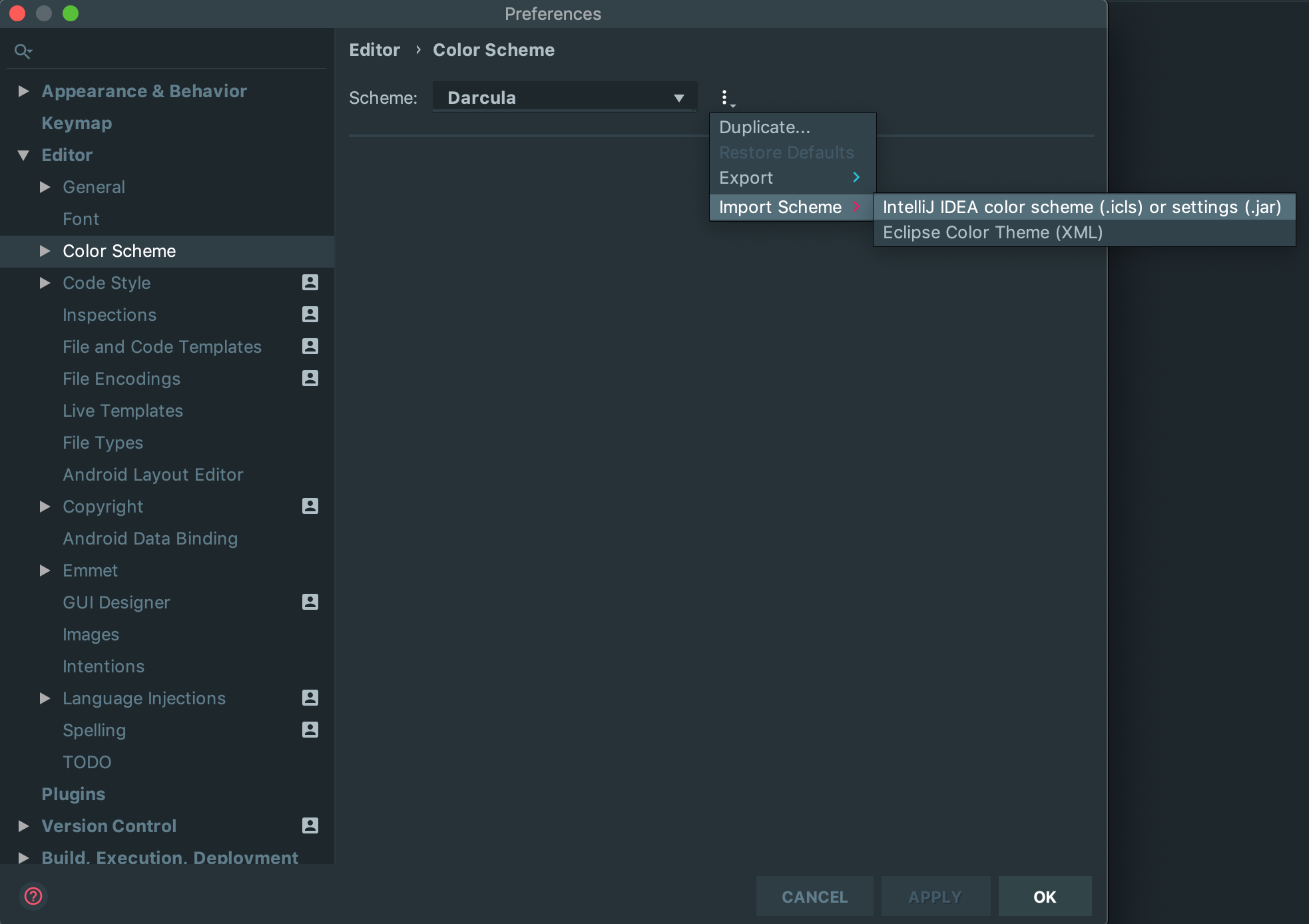 jetbrains webstorm color scheme