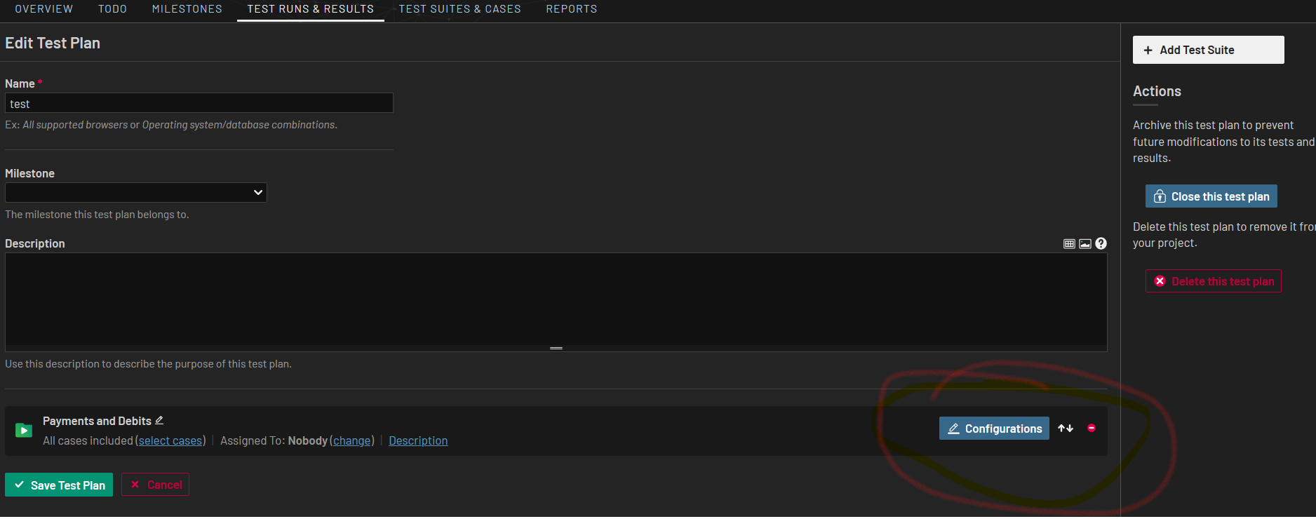 Creating test run with options like different configurations · Issue ...
